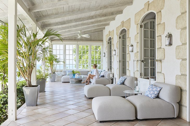 Mustique Island villa veranda