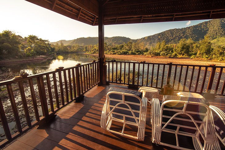 Muang La Lodge Overlooking River Nam Pak