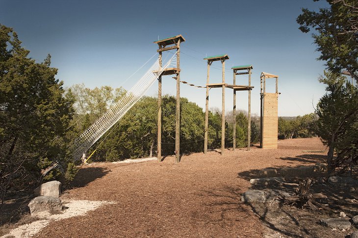 Wooden fun park at Travaasa Austin Hotel