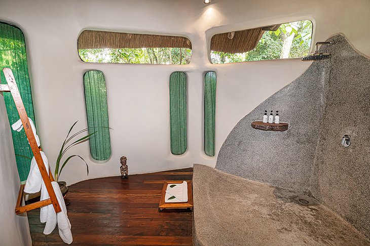 Lemala Wildwaters Lodge Wooden Hut Bathroom Shower