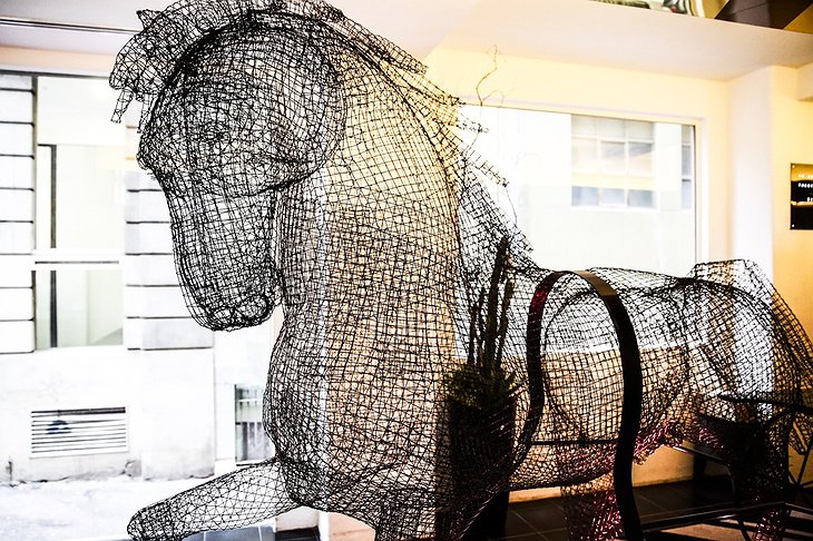 Adelphi Hotel Melbourne horse wire-frame art