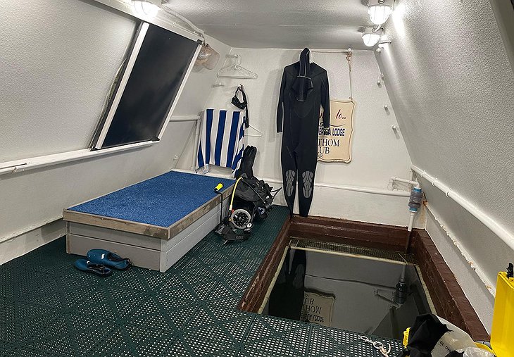 Jules' Undersea Lodge "Moon Pool" Diving Equipment Storage Room