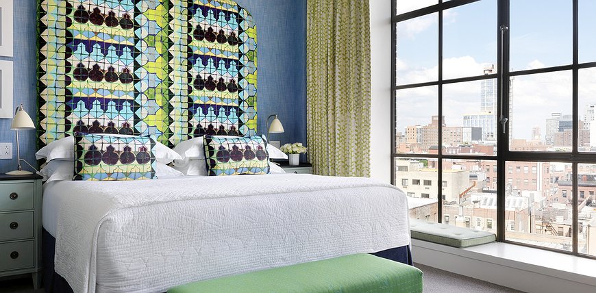 Crosby Street Hotel - Warehouse-Style Windows Overlooking Lower Manhattan