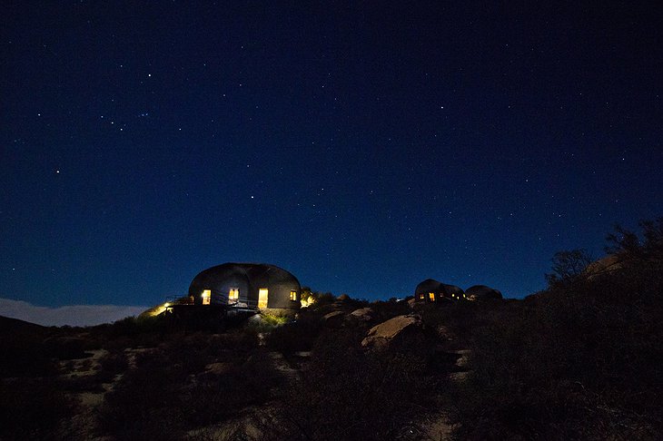 Naries Namakwa Retreat domes at night