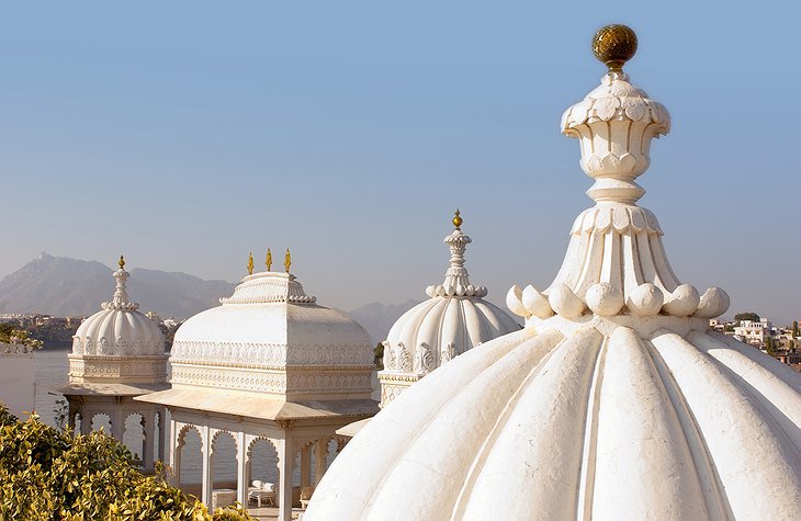 Top ornaments of Lake Palace Hotel