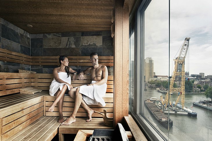 Mainport Hotel Sauna With City View