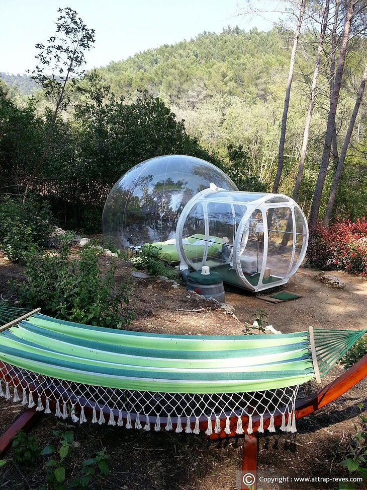 Transparent bubble hotel