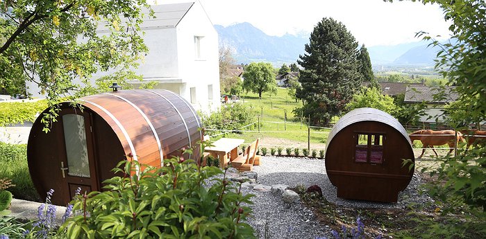 Schlaf-Fass Jenins - Sleeping In Wine Barrels In Switzerland