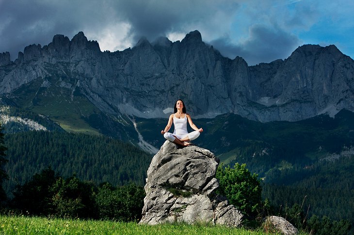 Mountain Meditation on a Rock