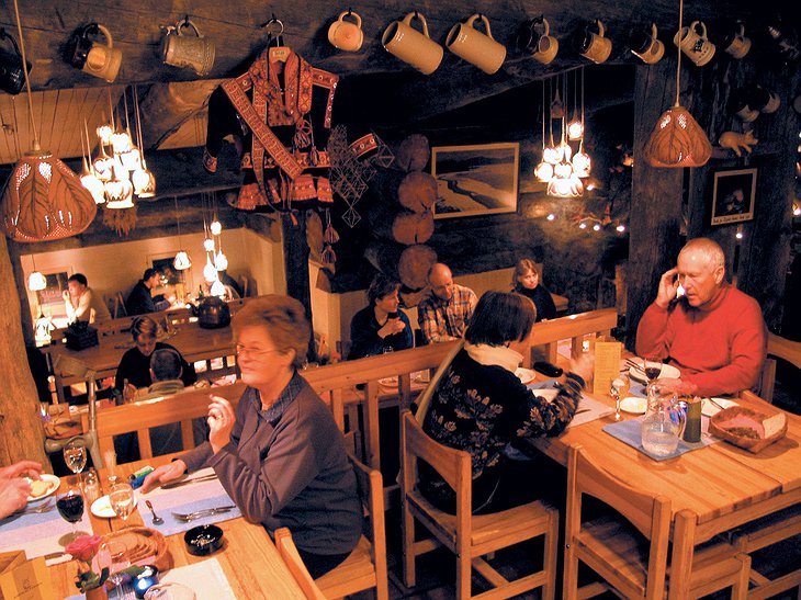 Traditional Finnish restaurant in the Kakslauttanen Hotel