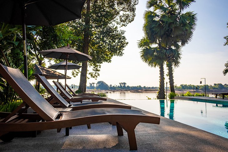 The River Resort Champasak Poolside Sun Decks