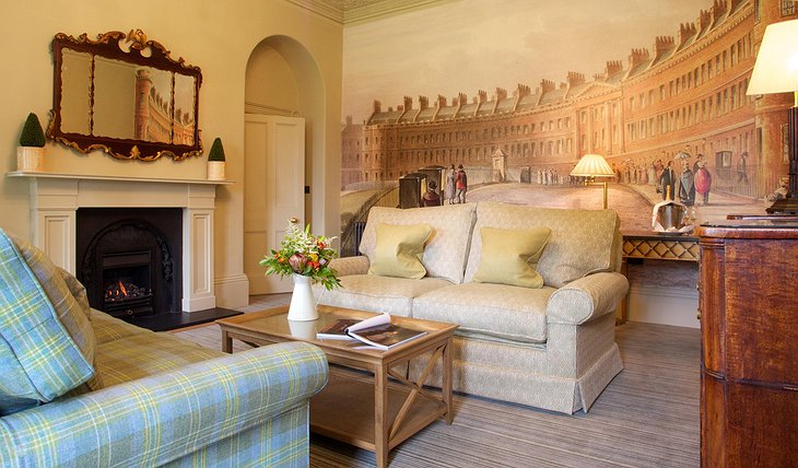 The Bath Priory Hotel junior suite living room