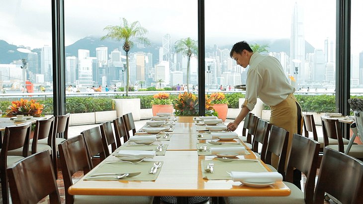 InterContinental Hong Kong restaurant with panoramic views