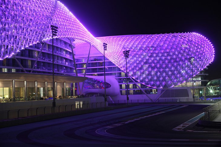 Illuminated Yas Viceroy Hotel