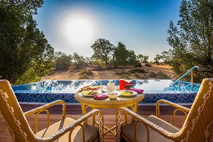 The Ritz-Carlton Ras Al Khaimah, Al Wadi Desert Hotel Al Khaimah Tented Villa Breakfast Pool