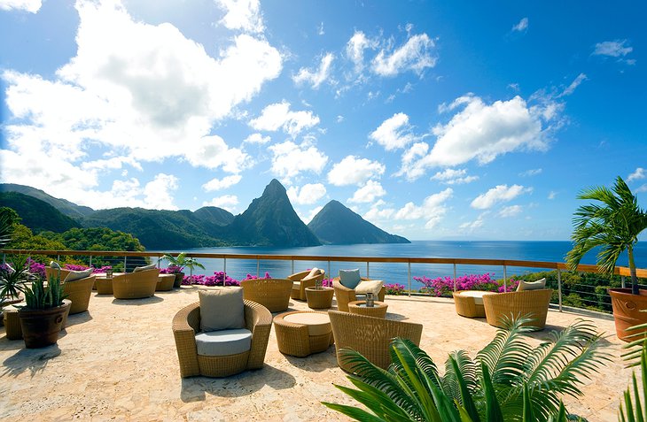 Jade Mountain Resort terrace