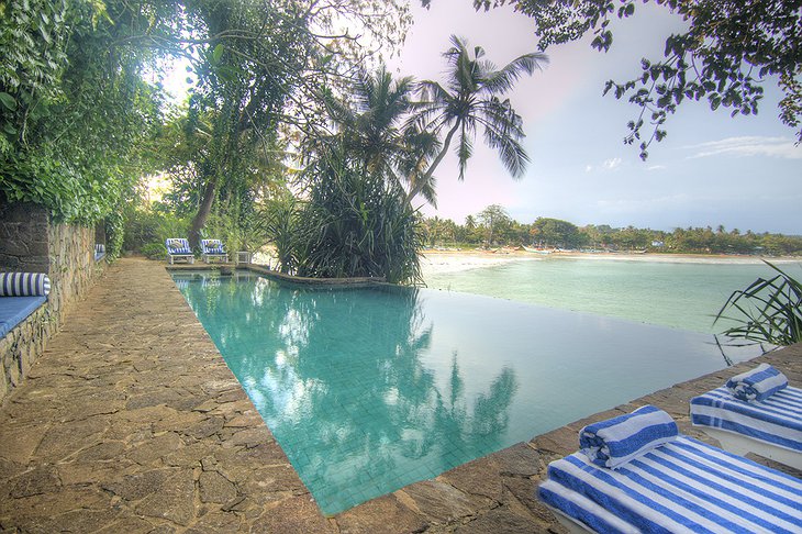 Taprobane Island pool with sea views