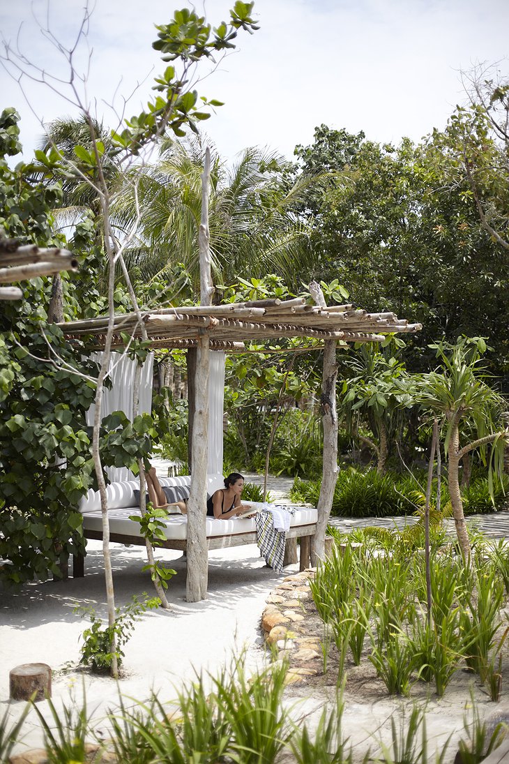 Day bed at the pool