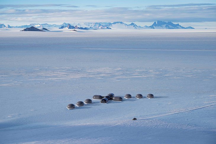 White Desert Antarctica's Futurictic Echo Capsules