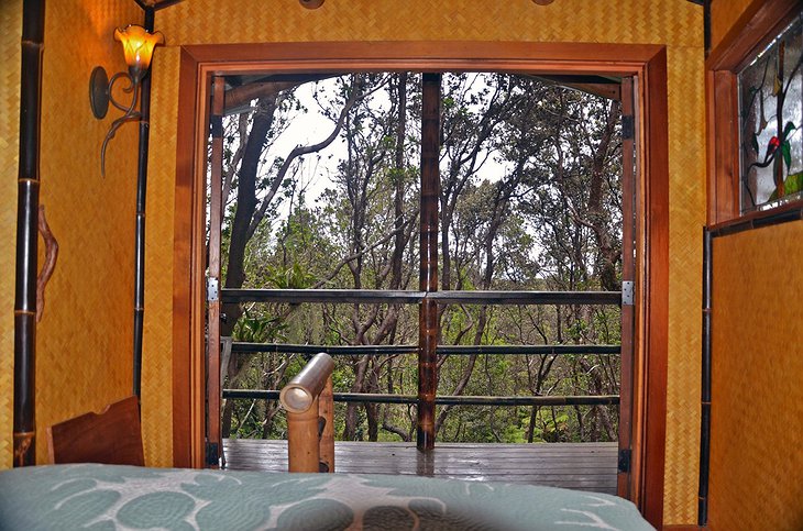 Mahinui Na Lani bedroom view on the jungle