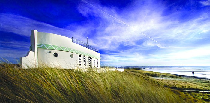 Barge Aground - Land Ship And Sand Dunes In The UK