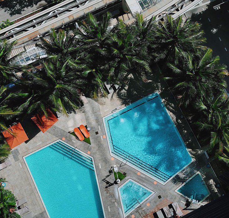 EAST Miami Hotel Pools Aerial