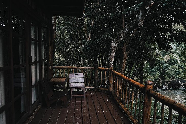 Our Jungle House Resort Treehouse Rainy Balcony