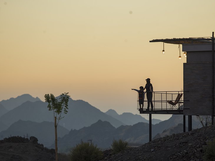 Hatta Damani Lodges Resort Terrace Side View