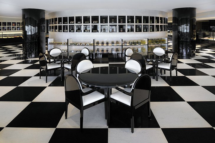 Armani Deli dining area