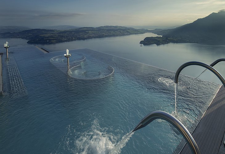 Bürgenstock Hotel Infinity Pool With A Breathtaking View