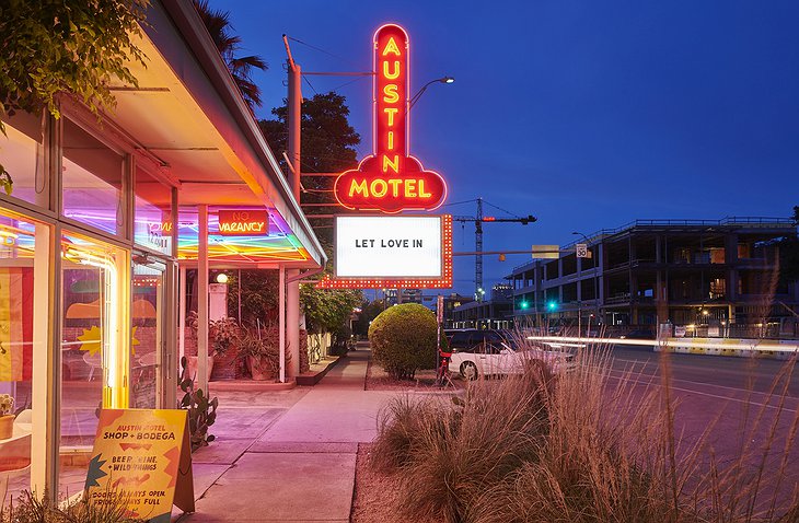 Austin Motel's Phallic Neon Sign