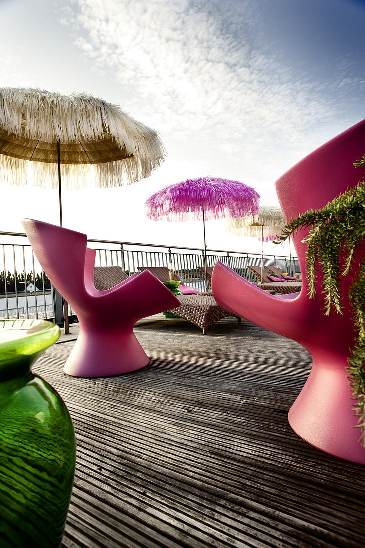25 Hours Hotel Number One rooftop terrace
