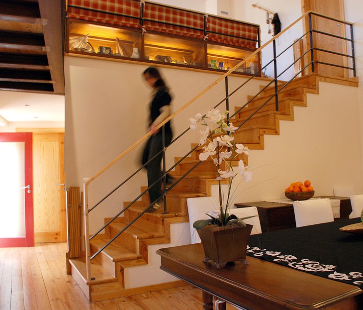 Casa da Cisterna dining room stairs