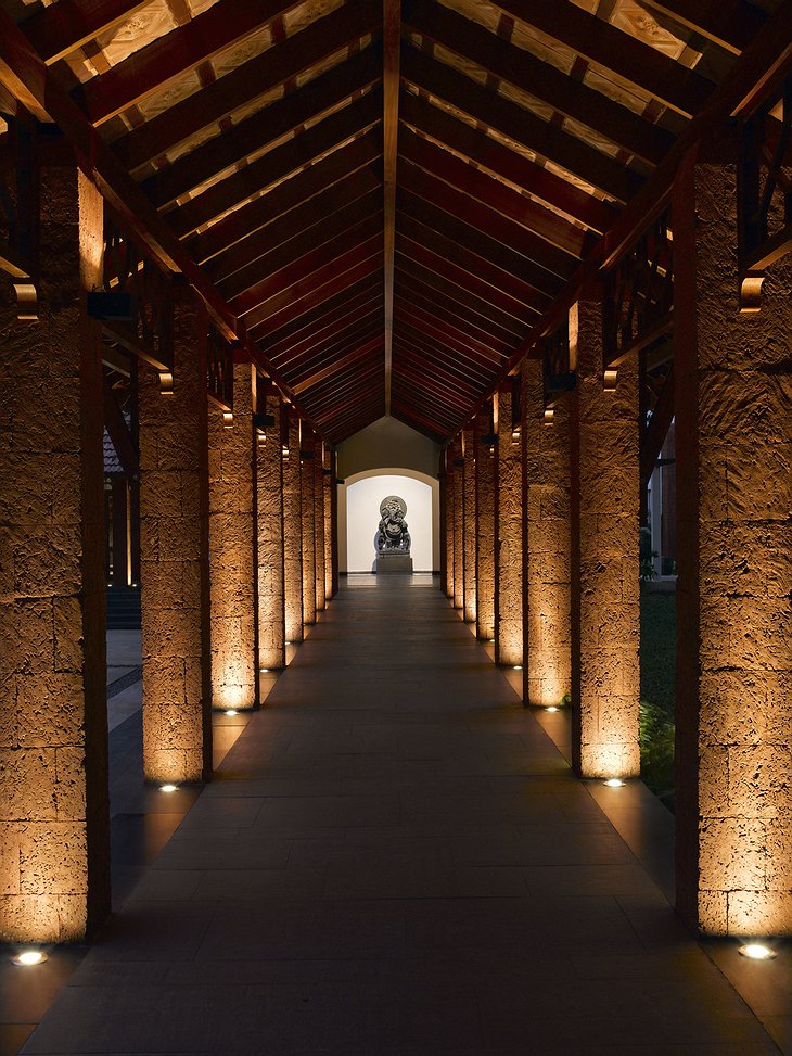 Alila Diwa Goa hallway at night