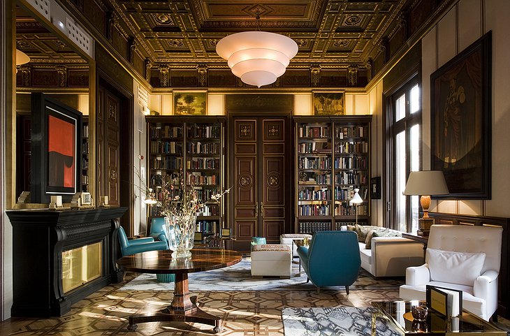 Cotton House Hotel library