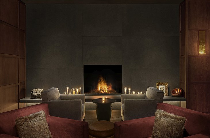 The Madrid Edition Hotel Lounge Fireplace