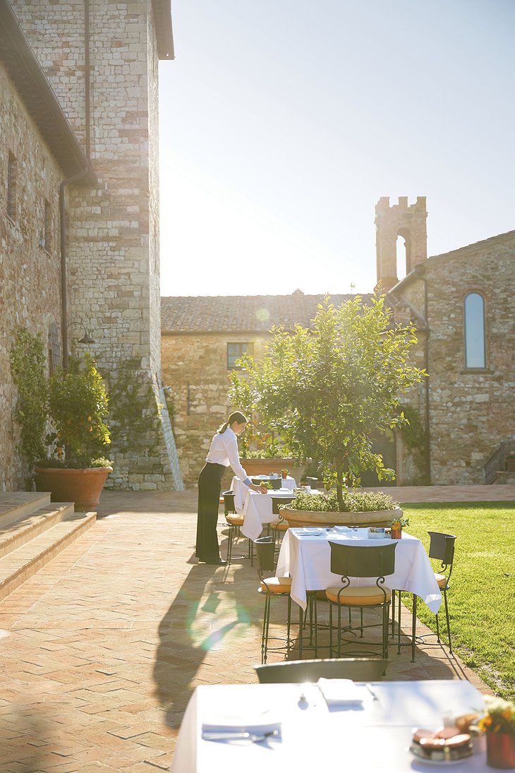 Belmond Castello di Casole Terrace Dining