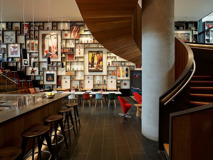 CitizenM New York Bowery Hotel Spiral Staircase