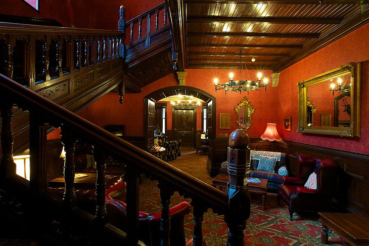 Tulloch Castle Hotel vintage stairs