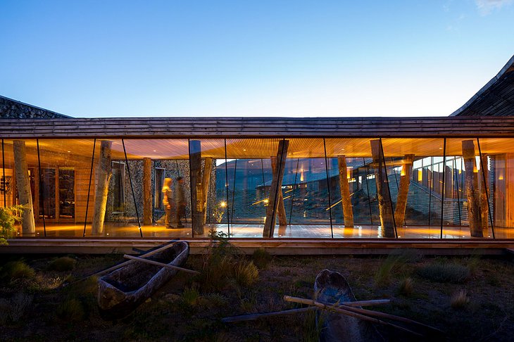 Tierra Patagonia Wooden-Glass Corridor