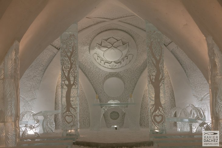 Inside of ice chapel
