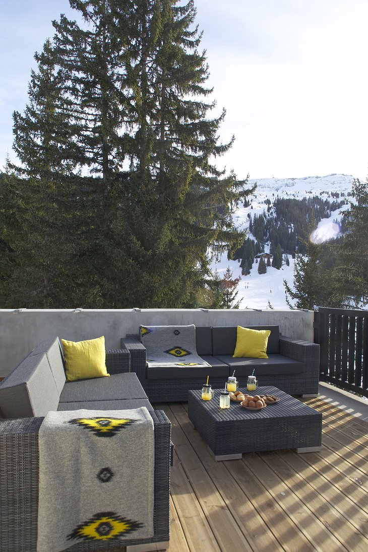 Totem Flaine Hotel rooftop terrace