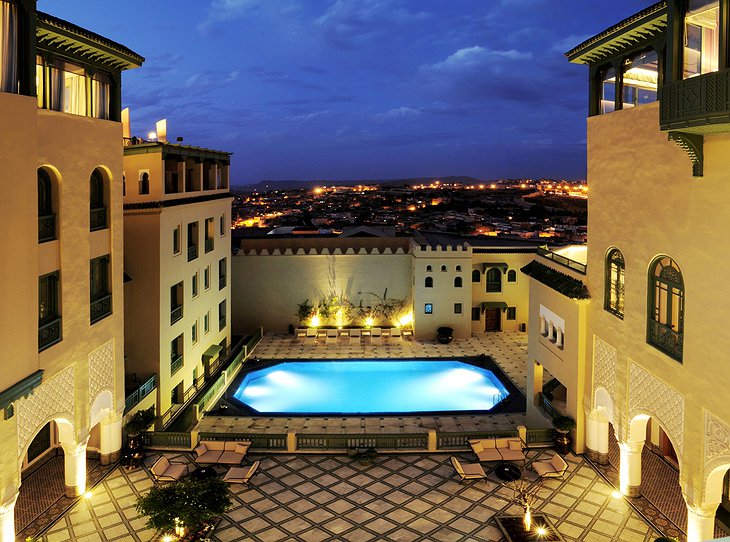 Pool Patio night