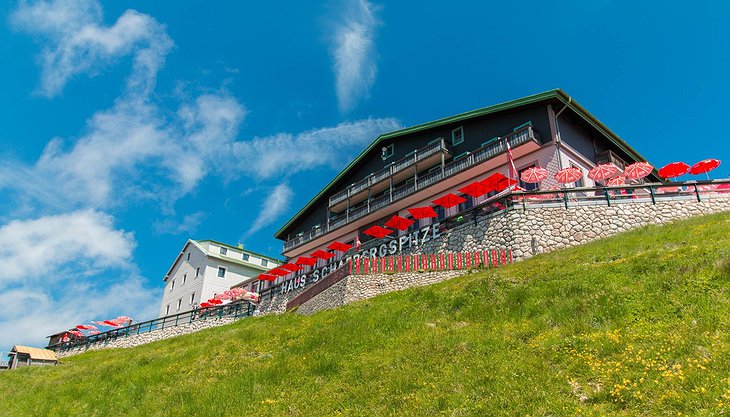 Hotel Schafberg exterior with the terrace