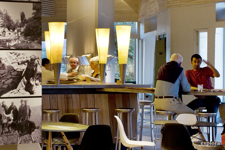 People sitting at the bar of Atacama Hotel