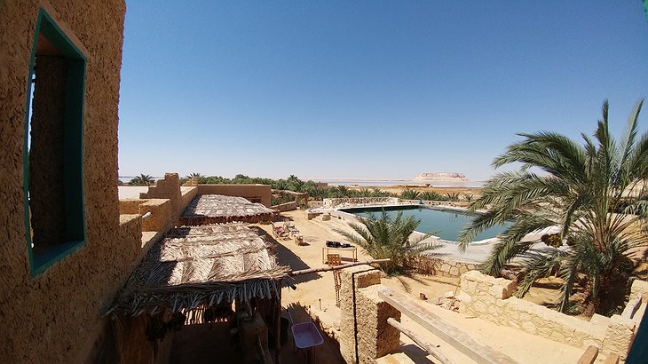 Talist Siwa General view of the hotel and the surrounding Sahara