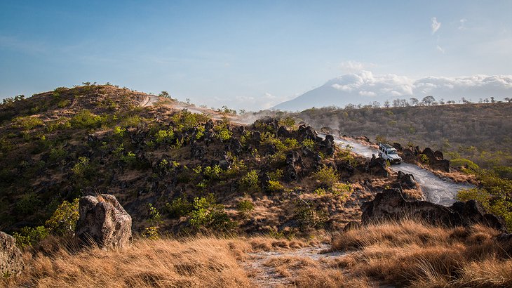 The road to Rio Perdido lodge