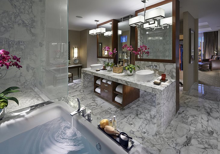 Mandarin Oriental Las Vegas Dynasty Suite bathroom
