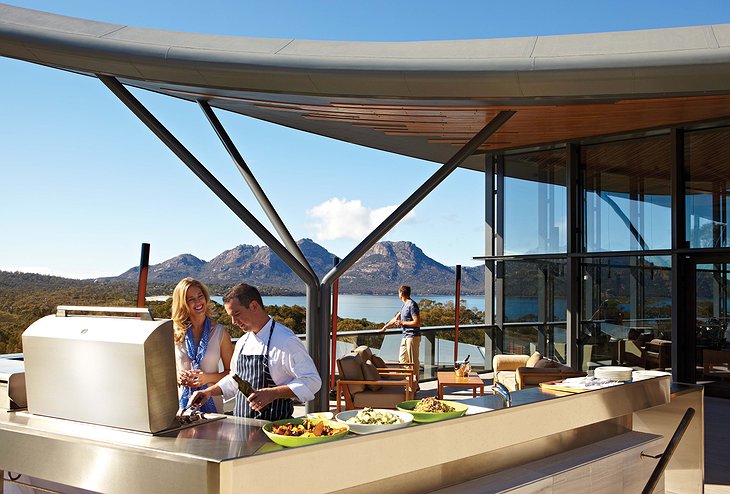 Saffire Freycinet hotel grill terrace