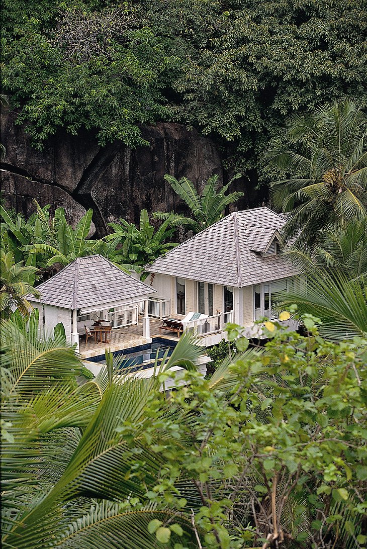 Banyan Tree Seychelles villa nestled in the jungle